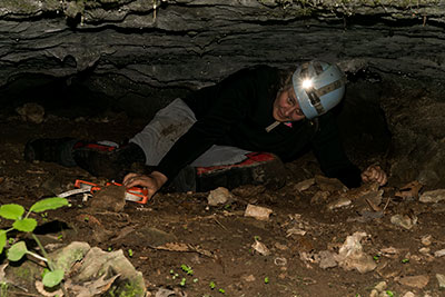 Alison Documenting A Cave