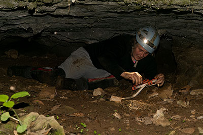 Alison Documenting A Cave