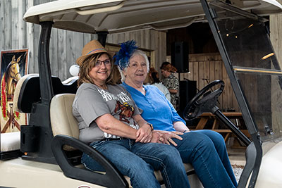 Kim & Diana Patrolling The Grounds