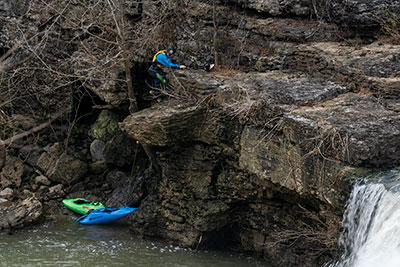 Bringing The Kayaks Up